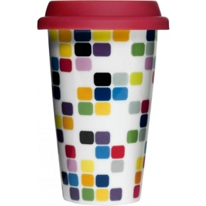Sagaform Pix Café Take Away Mug with Silicone Lid