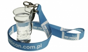 Lanyard with glass